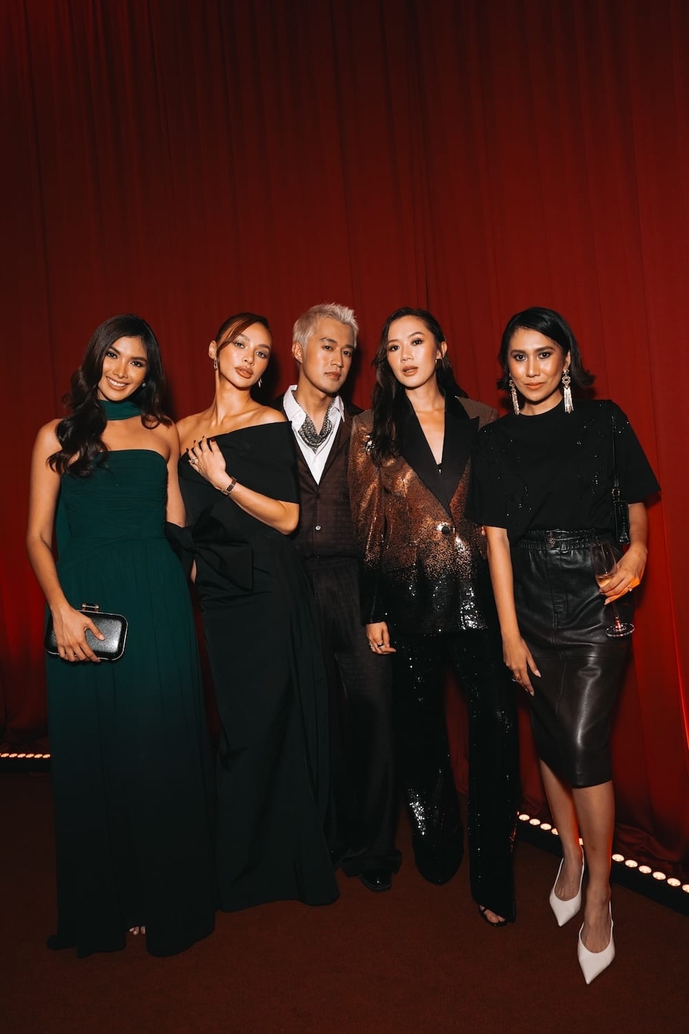 Katrina Llegado, Kylie Verzosa, Ruru Rigunan, Camille Co, May Cabalit at the Elie Saab H&M Regional Launch | Photo: Paul Vincent Paredes II
