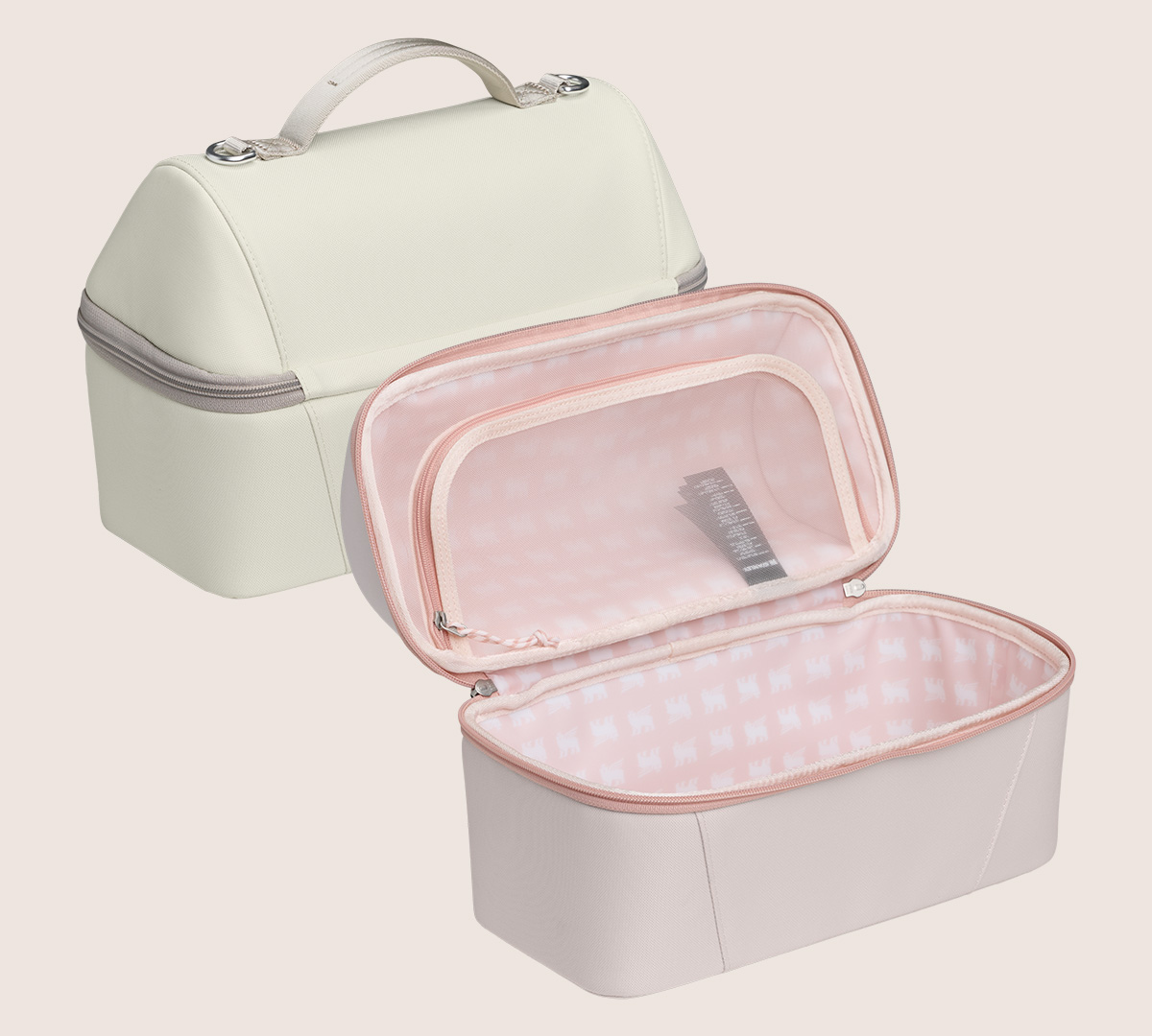 Lunchboxes in pink and cream