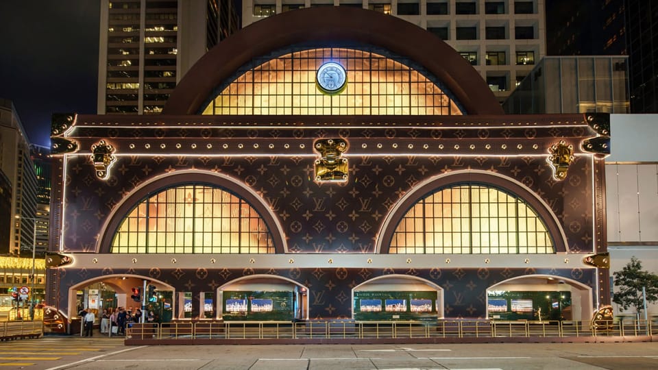 A Giant Louis Vuitton Trunk Takes Over Hong Kong's LANDMARK