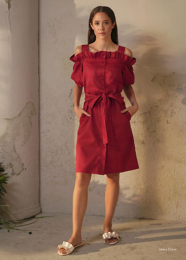 plains and prints red dress Plains - A red lip, a red dress and a whole lot of polka this weekend. Dress: Whirl SL #PolkadotSeries #PlainsandPrintsExperience