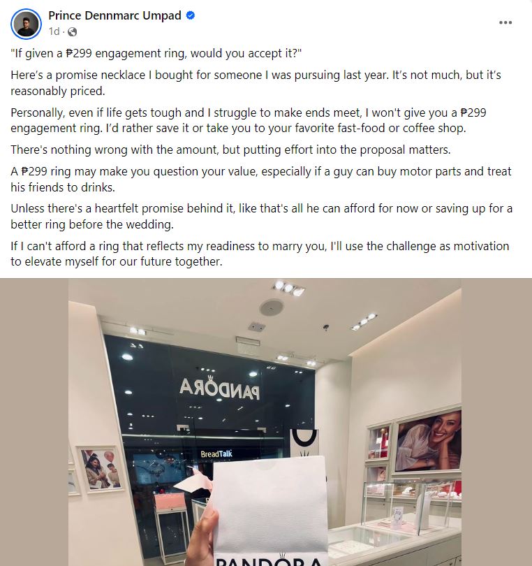 Viral Post About a P299 Engagement Ring Sparks a Debate Among Netizens ...