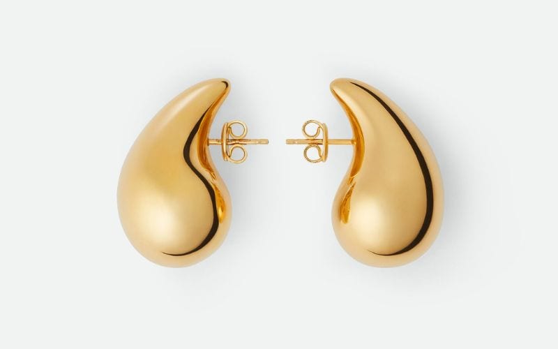bottega veneta drop earrings small gold