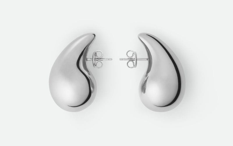 bottega veneta drop earrings small silver