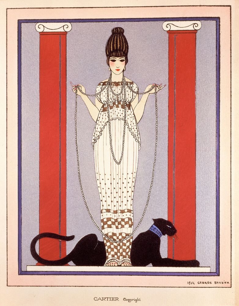 lady with panther cartier