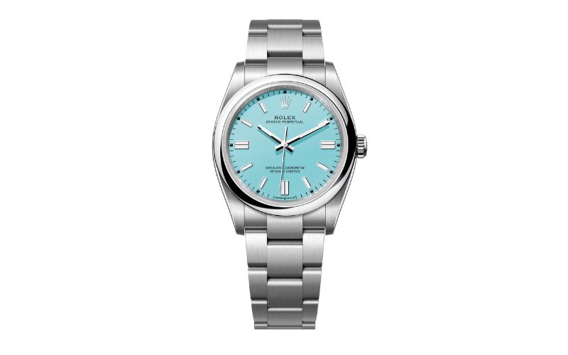 rolex turqouise blue oyster perpetual