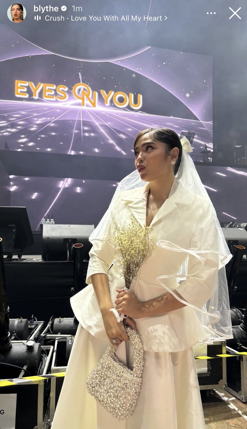 Andrea Brillantes' bridal outfit for the Kim Soo Hyun fan meet in Manila. 