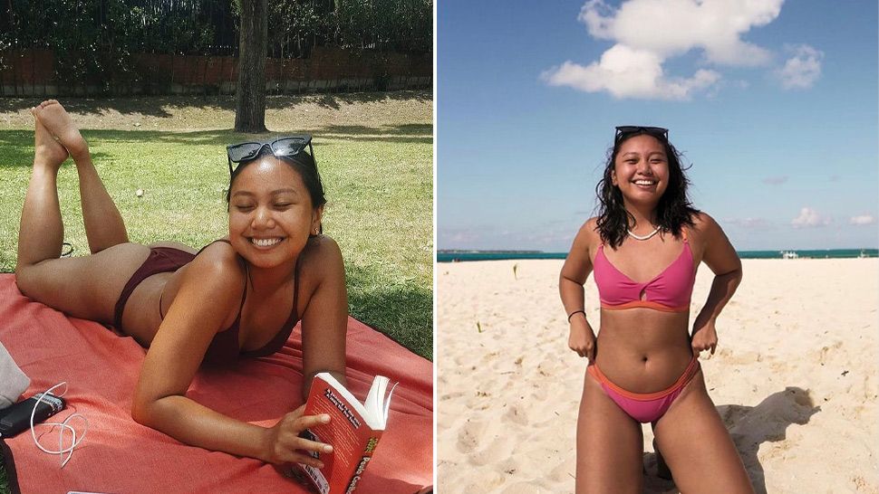 Influencer poses in thong bikini on beach - but people spot