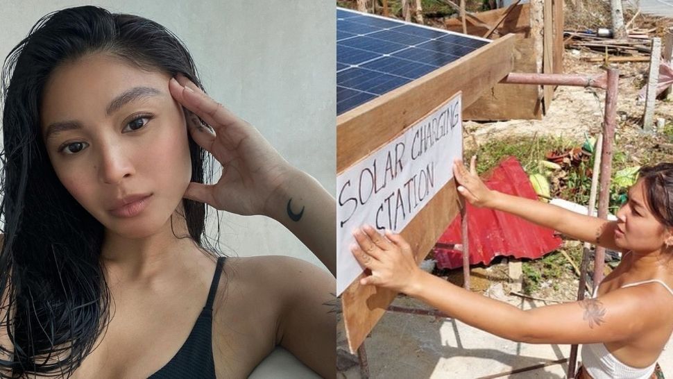 Nadine Lustre Installs Solar Panels in Siargao with Rumored Boyfriend Christophe Bariou