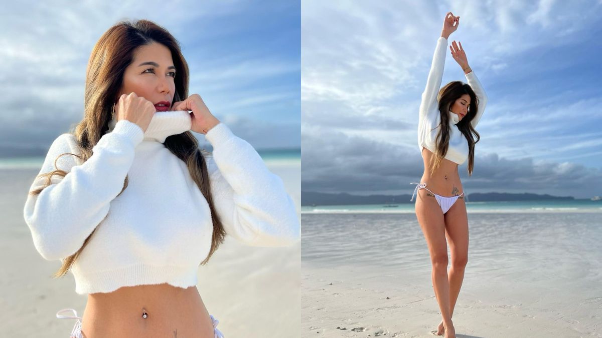 Look: Geneva Cruz Wears Turtleneck Sweater And Bikini Combo At Boracay |  Preview.ph