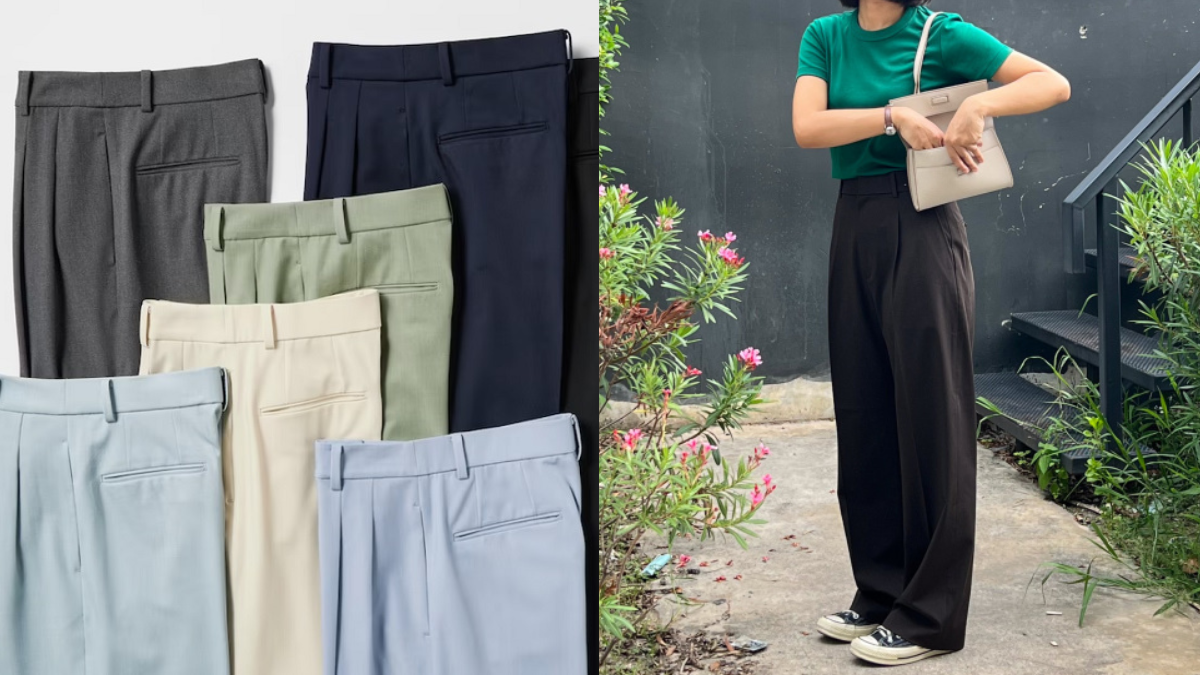 Shop: Pleated Wide Pants From Uniqlo