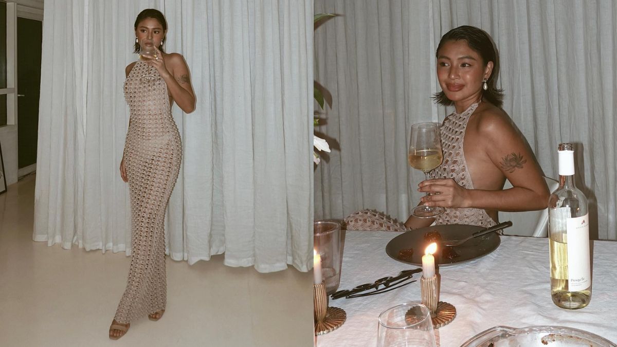 Nadine Lustre Welcomes the New Year in a Nude Sultry See-Through Gown by a Local Designer