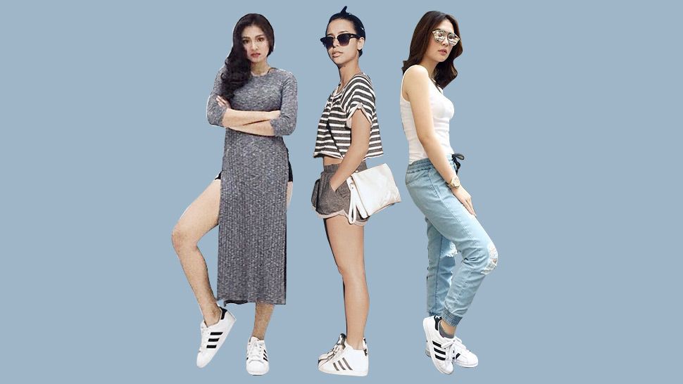 Celebs wearing adidas superstar store